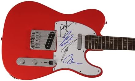 Kings of Leon Full Band assinou o autógrafo Red Fender Telecaster Guitar Guitar b W/ James Spence JSA Carta