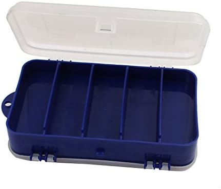 Aexit Plastic Double Tool Organizadores Camadas de componentes eletrônicos Caixas de caixa de caixa de armazenamento Caixas de ferramentas Blue Blue