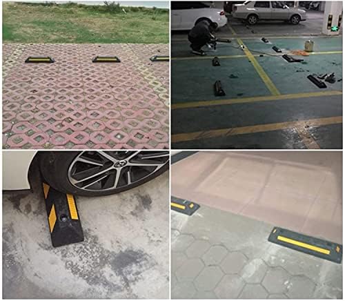 Post de estacionamento de Krivs, barreira de estacionamento, para estacionamento de borracha e alinhadores de rodas plásticas, estacionamento de rodas de borracha para estacionamento comercial e em casa estacionamento