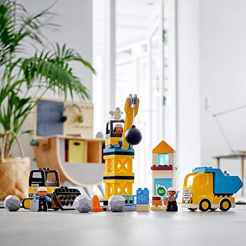 LEGO DUPLO CONSTRUÇÃO DE DEMOLIÇÃO DO BALA DE RECUÇÃO 10932 Toy para crianças em idade pré -escolar; Construção e brincadeira imaginativa com veículos de construção; Grande presente de desenvolvimento para crianças pequenas