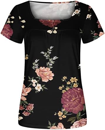 Garotas adolescentes Tops Tops Vine Floral Graphic Relaxed Tops Fit Tops