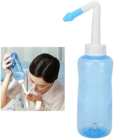 Garrafa de lavagem do nariz, respiração nasal de limpeza com 2pcs bicos de 500 ml de lavagem nasal