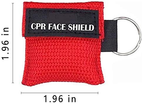 LSIKA-Z 10PCS CPR CPR SHIELD MASK KEYCHAIN ​​KEYING KIT DE EMERGÊNCIA KIT CPR FACE Shields Pocket Máscara para primeiros socorros ou treinamento de RCP