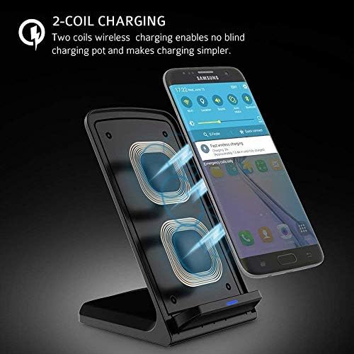 Fast Wireless Charger Stand para Samsung Galaxy S23 S22 Ultra/S21/Nota 20/S20/S10+/S10E/S9/S8+/S7