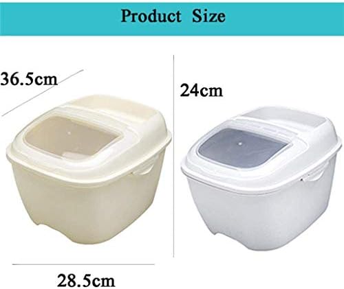 Slnfxc capa de flip-flip leded multifuncional caixa de armazenamento de balde de cozinha doméstica, caixa de armazenamento de balde de arroz multifuncional selado