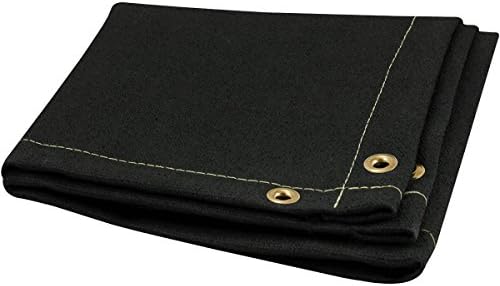 Steiner 376-10x10 Flex 28 onças pesado cobertor de soldagem de fibra de vidro revestido de acrílico, preto,