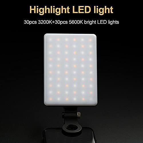 Sxnbh selfie led lâmpada lâmpada diminuída Luz de selfie 3200k 5600k para smartphone vídeo preenchimento ao vivo Luz de maquiagem leve