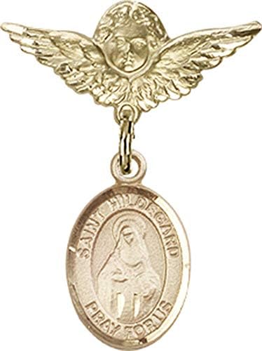 Rosgo do bebê de obsessão por jóias com o charme de São Hildegard von Bingen e anjo com Wings