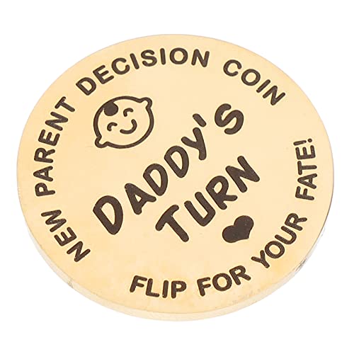 KISANGEL 1PC Decisão Coin Baby Double Suded Decision Toming Coin Novo Presente de bebê para pai mãe Paddy Decisão engraçada Coin