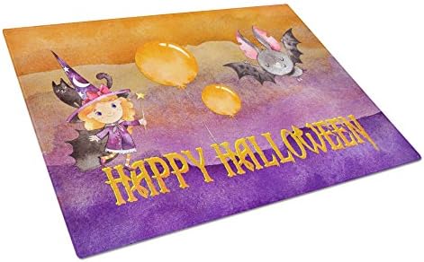 Tesouros de Caroline BB7458LCB Halloween Little Witch Witch and Bat Glass Rutt