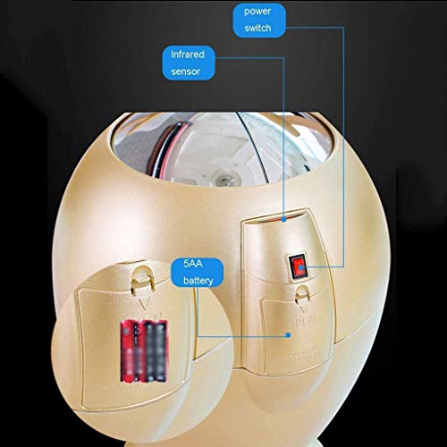Zhaoleei sensor de movimento automático lixo pode ， lixo de ovo dourado sem toque ， lixo de cozinha para o banheiro quarto em casa ， lixo para o quarto