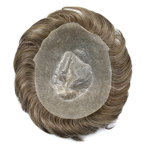 Sistema de substituição de cabelo de pele de peixe-penteado masculino de penteado masculino