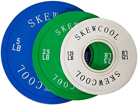 Placas olímpicas de mudança de skewcool 1,25lb 2,5lb 5lb de placas de peso fracionário de conjunto de peso para barras olímpicas para treinamento de força