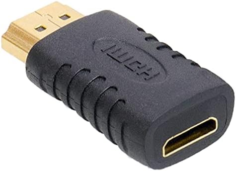 Clavoop HDMI para Mini HDMI Adaptador, Mini HDMI fêmea para HDMI Male Connector Suporte 3D 4K 1080P -1 pacote