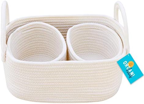 Xxx cesta de corda de algodão grande + cesta de lavanderia de corda larga - pontos
