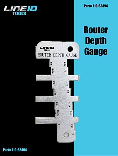 Linha10 Medidor de profundidade do roteador de ferramentas, altura do bit de configuração de 1/8 a 1 polegada