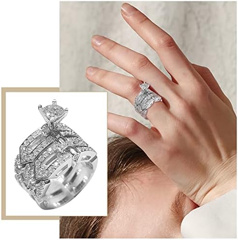 Dbylxmn Creative Wear Fashion Fashion Valentine Rose Ring RingDiamond Be -Kle Diamond Ring