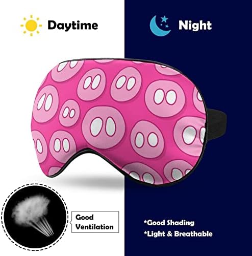 Nariz de porquinho imprimir máscara ocular bloqueando a máscara de sono com alça ajustável para o trabalho de turno para dormir para viagem