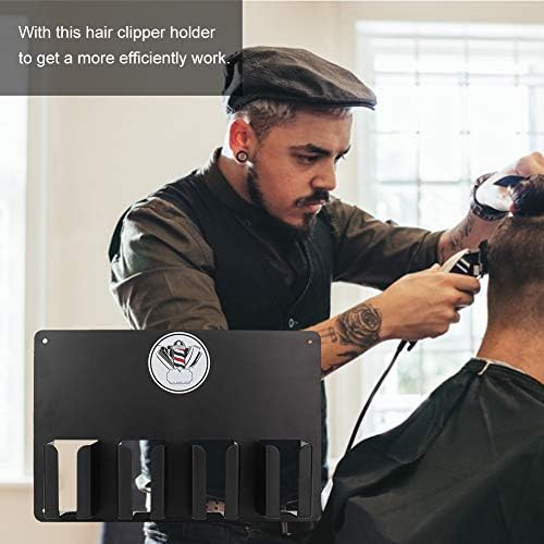 Porta de Clipper Yuyte Clipper, armazenamento de ferramentas de cabeleireiro, cabelo elétrico multifuncional Clipper Rack de armazenamento de parede de parede Cutador de cabelo Rack do suporte do cortador de escova para barbeiros