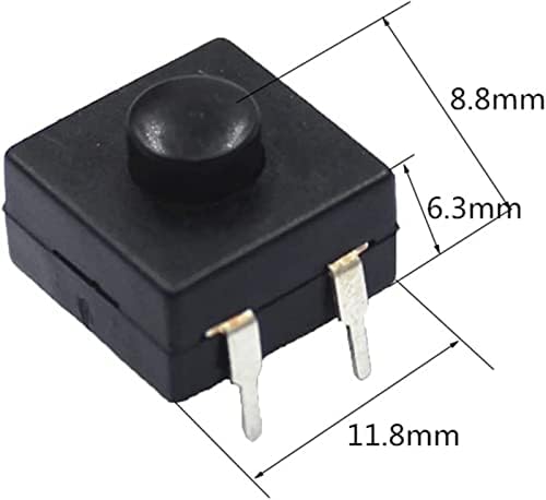 XIANGBINXUAN MICRO SWITCH 10PCS LINHA VERTICAL DUPLA LANTHLOT LED LANTE 3PINS ON-OFF 12 * 12 213BS