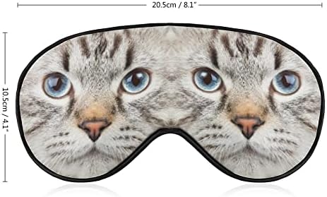 Máscaras de olho macias de gatinho de gato engraçado com cinta ajustável confortável de uma