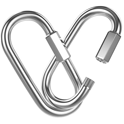 Link de corrente, 1/4 polegada 304 Corrente de aço inoxidável Links rápidos M6, D Chain de reparo de anel, link
