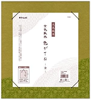 Taniguchi Matsuyudo TC48-3 Moldura de imagem, suporte de papel colorido, para papel colorido grande, padrão Donsu, brilho de cor, ouro