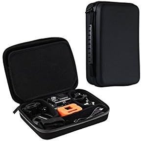 Navitech Black Shock Proof Hard Storage Case/Capa compatível com a câmera de ação Wi -Fi do Goxtreme Rallye