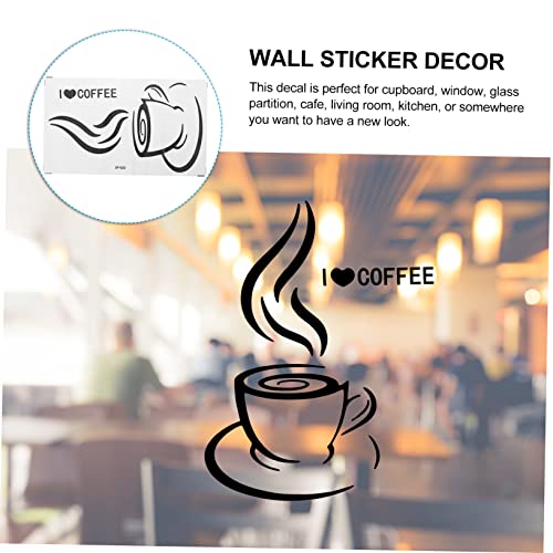 Homoyoyo 1 lençol adesivo de parede de café adesivos removíveis decoração de janela mocha café o