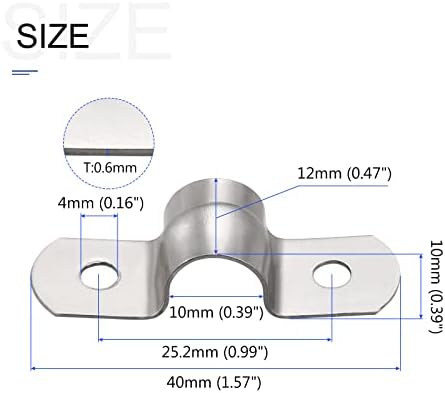 Tiras de tubo de metalixidade grampo 10pcs, 304 suporte de tensão de tubo de aço inoxidável - para fios de tubulação de encanamento