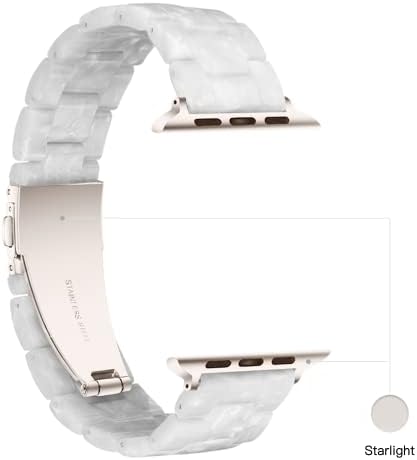 LS Apple Watch Band -Resin Iwatch Band Compatível com Apple Watch Ultra 49mm Starlight Series 8 Series