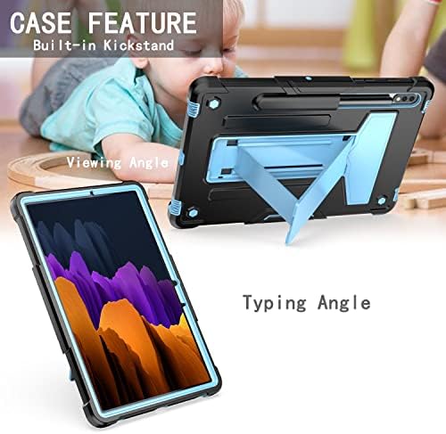 Caixa de capa do tablet Compatível com o Samsung Galaxy Tab S8/S7 Caso SM-X700/X706/T870/T875 11 polegada 2022, com capa de proteção à prova de choque de três camadas de três camadas (col.