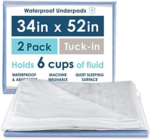 Defensor seco almofadas à prova d'água para incontinência - Underpad lavável absorvente - almofadas de colchão para crianças ou adultos - planos, 36x70 polegadas