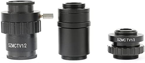 Kit de acessórios para microscópio para adultos 1/2 1/3 1x adaptador para simul focal trinocular estéreo microscópio consumíveis