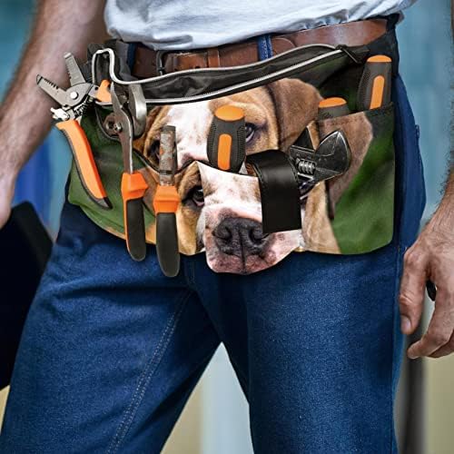 British Bulldog Brown voltado para você bolsos de bolsa de ferramentas para o titular da ferramenta de bolsa organizadora para carpinteiro, construção, trabalhador manual e conjunto de bolsas de ferramentas de eletricista