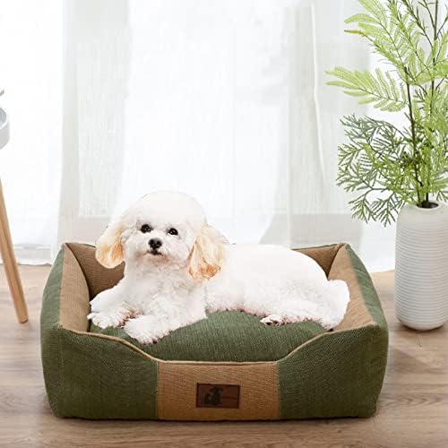 Lüzhong Premium Pet Ced para pequeno cão médio e gato retângulo Ninho de filhote de filhote de cachorro almofada