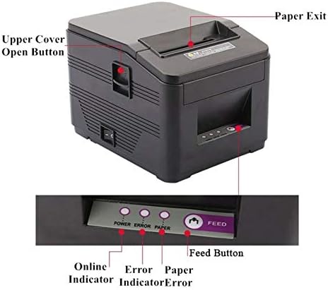 N/A Impressora de recibo de cozinha 160mm/s de alta velocidade 80mm para caixa de supermercado Small Machine emissora