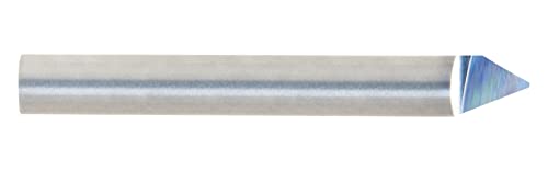 LMT ONSRUD 37-09 Ferramenta de gravura de carboneto sólido, acabamento não revestido, 1 flauta, 0,040 de diâmetro da ponta, 60 graus, diâmetro de haste de 1/4, 2 Comprimento total