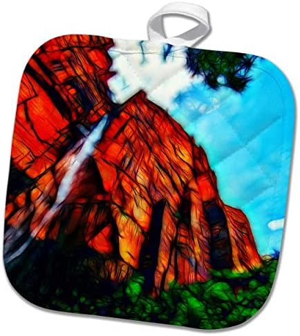 3drose yosemite cachoeira imagem de pintura com infusão de luz - Potholders