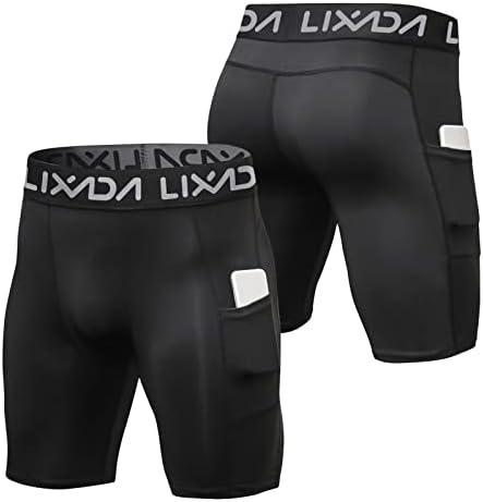 Calça elástica de shorts elásticos de lxada Sports esportes de base de base de base de base e exercícios de treino
