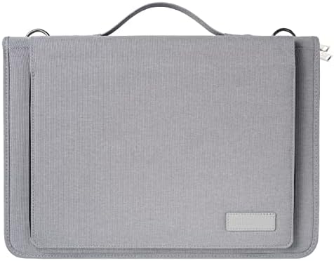 Broonel Grey Leather Laptop Messenger Case - Compatível com Asus Vivobook S14 | Asus Vivobook S14 5431