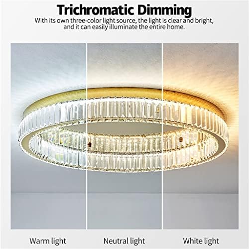 YGQZM redondo lâmpada de luz de luz de teto de ouro para quarto sala de jantar Estudo de decoração em casa acessórios para iluminação interna