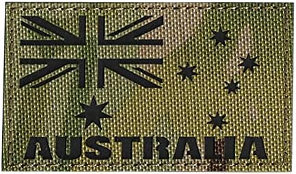 Reflexivo australia sinalizador de bandeira infravermelha infravermelho nacional australiano moral crachá tático Exército militar uniforme aperitivo