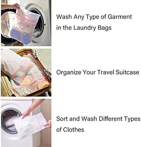 Casaphoria Travel Sacos de roupas para roupas sujas para bagagem, bolsas de lavanderia de sutiã grande para máquina de lavar, roupas de malha de roupa íntima para delicados