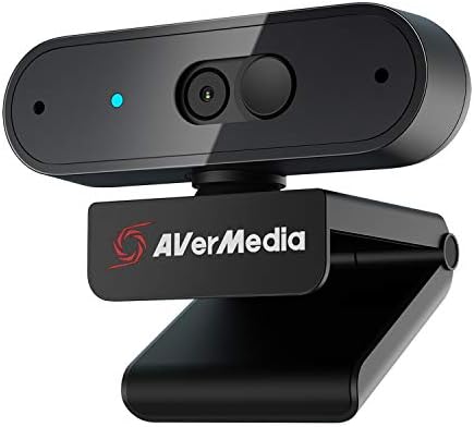 Webcam avermedia pw310p - câmera Full 1080p 30FPS HD com foco automático e microfones estéreo duplos,