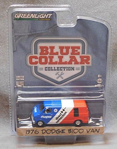 Greenlight 1:64 1976 Dodge B100 Van - Coleção Blue Collar - Série 1,G14E6GE4R -GE 4 -TEW6W287866