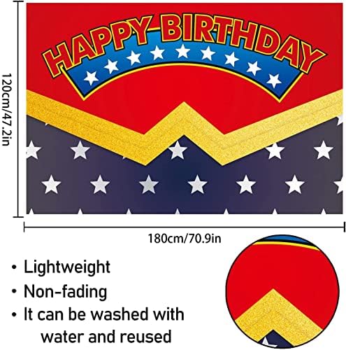 NA Superhero Birthday Banner Banner Vermelho Feliz Aniversário Decorações de festa de festa Super -herói Fotografia Suprimentos para feminino