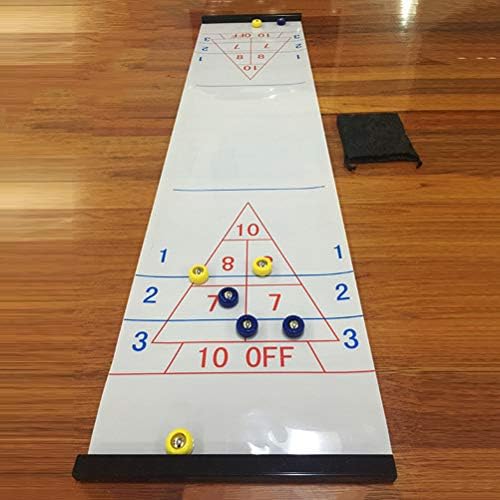 Juguetes para niños 1 Conjunto Mini Desktop Ice Toy Shuffleboard Toy Educational Educational Game Boardï¼ˆwhite)