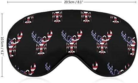 American Flag Lobster Sleep Máscara de capa noturna olho para homens bloqueia a luz para viagens de avião tira