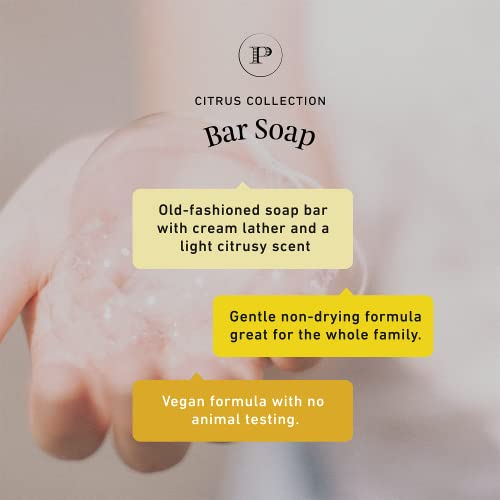 Farmacópia Citrus Body Bar - Sabão corporal de aromaterapia com ingredientes naturais e orgânicos - barra de lavagem do corpo vegano para homens e mulheres, 4,4 onças, pacote de 3